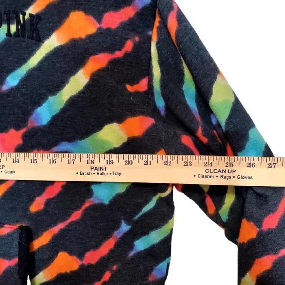Victoria's Secret PINK Zebra Black Ombre Rainbow Tie Dye Sherpa Set - Picture 5 of 15